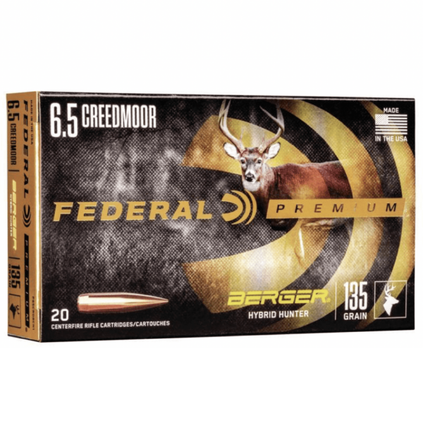 Federal 6 5 Creedmoor 135 Gr Gold Medal Berger Hybrid Hunter VLD 20