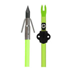 Muzzy Iron Fiberglass Bowfishing Arrow with 2-Barb Fish Point Chartreuse 32"