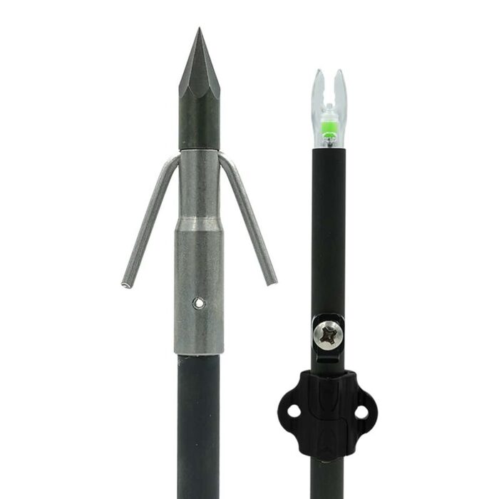 Muzzy Carbon Lighted Bowfishing Arrow with Gar Point & Nockturnal Nock ...
