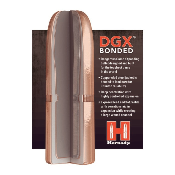 Hornady .505 Diameter 525 Grain Jacketed Flat Nose with Cannelure