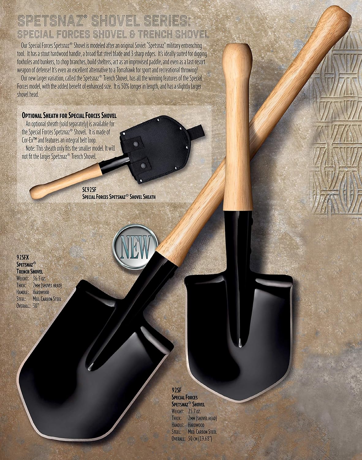 Cold Steel Spetsnaz Shovel Sheath Cordura Black | Powder Valley