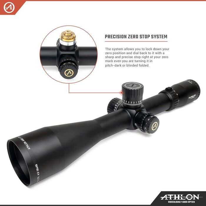 Athlon Optics Ares ETR Rifle Scope First Focal Plane 4.5-30x56mm Illuminated APLR2 MOA Reticle Black