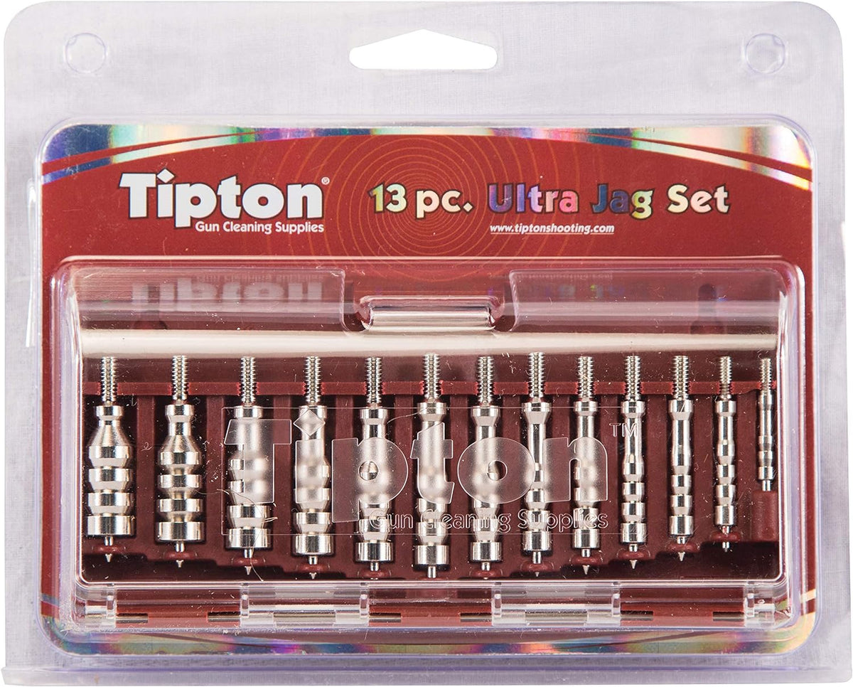 Tipton Ultra 13 Piece Cleaning Jag Set Nickel Plated Brass 17 - 45 ...