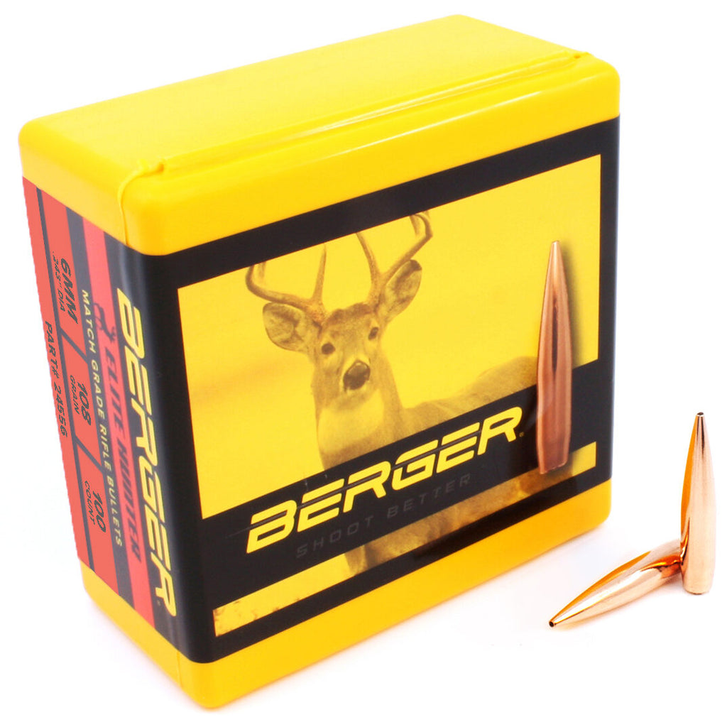 Berger .243 Diameter 108 Grain Hollow Point Boat Tail Elite Hunter 100 ...