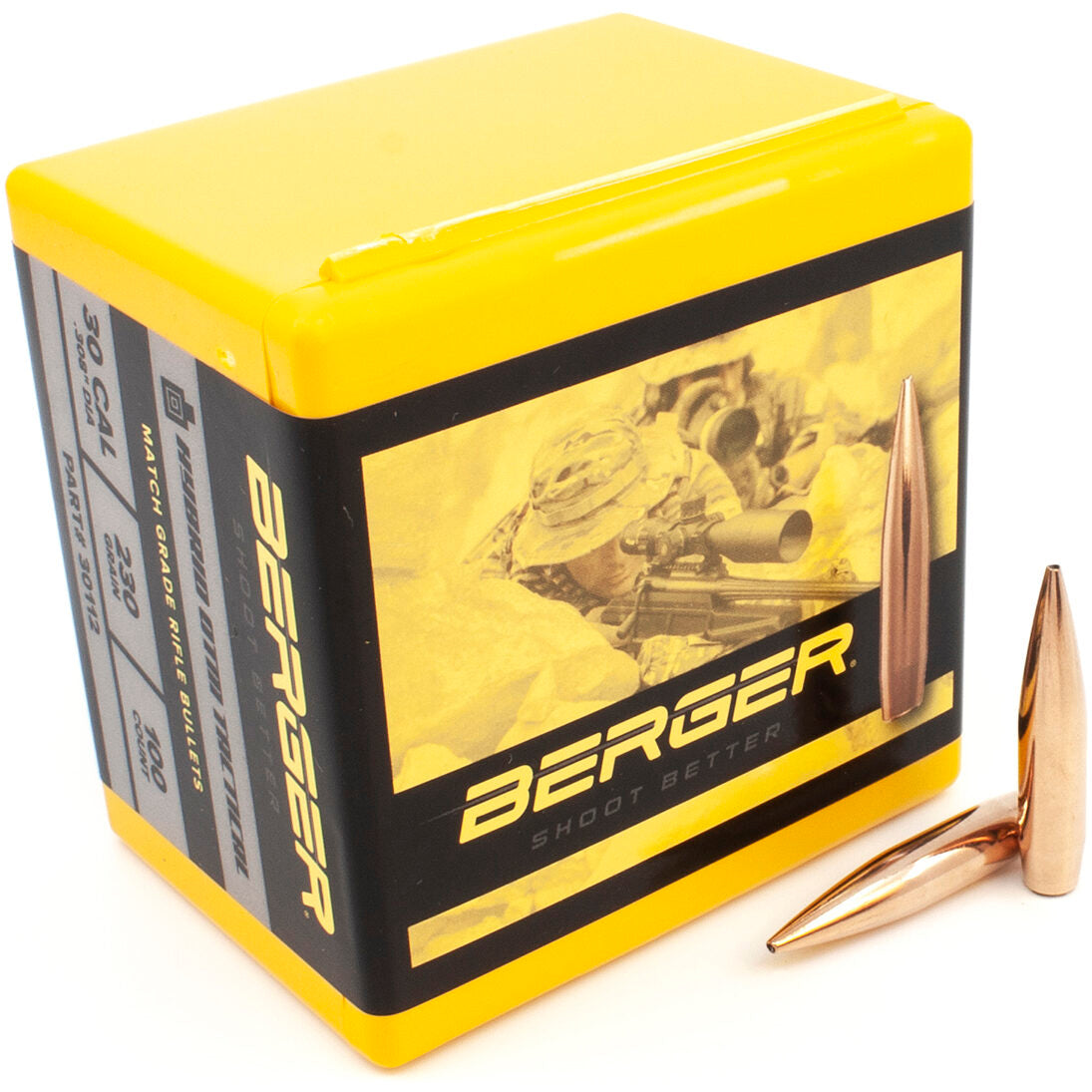 Berger .308 Diameter 230 Grain Open Tip Match Box of Hybrid OTM ...