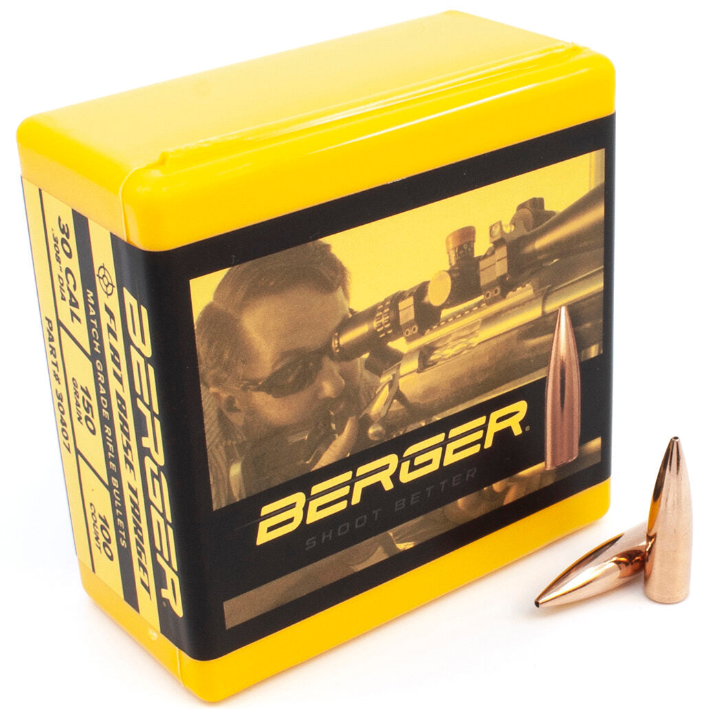 Berger .308 / 30 150 Grain Match Target Flat Base (100)