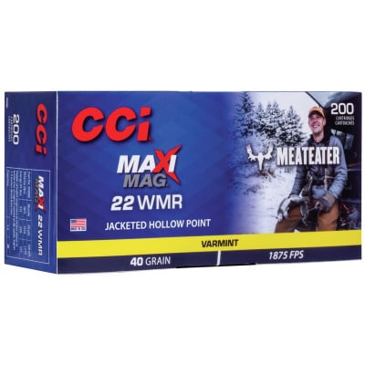 CCI Ammunition 22 Winchester Magnum Rimfire (WMR) 40 Grain Jacketed Hollow Point 200 Count