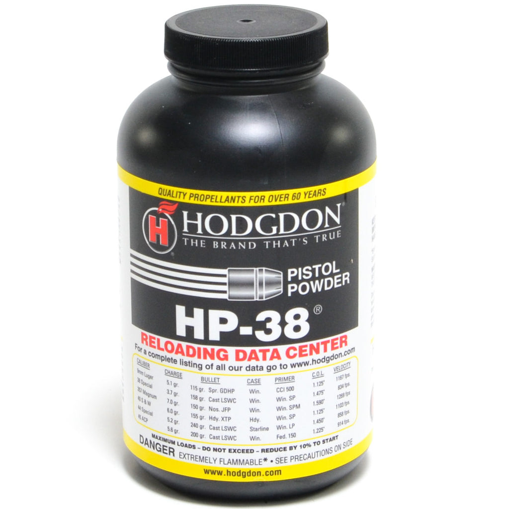 Hodgdon HP38 Smokeless Gun Powder | Powder Valley Outdoors
