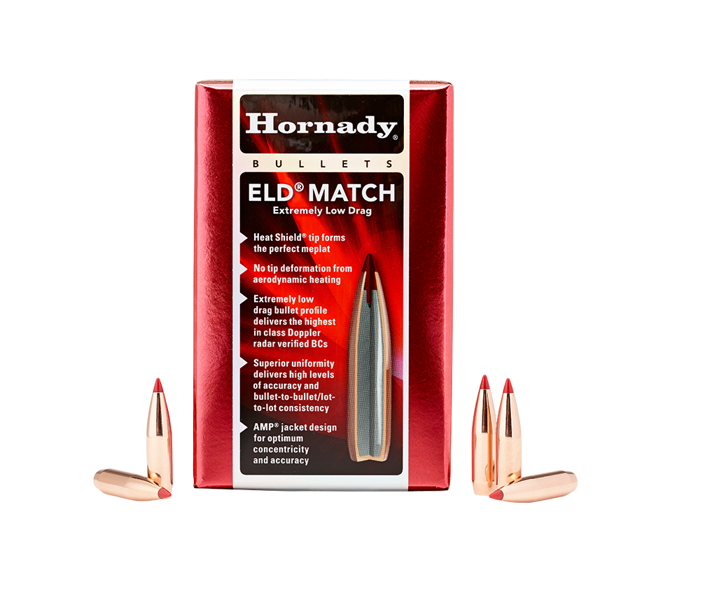 Hornady .243 Diameter 108 Grain Polymer Tip ELD Match 100 Count Bullets