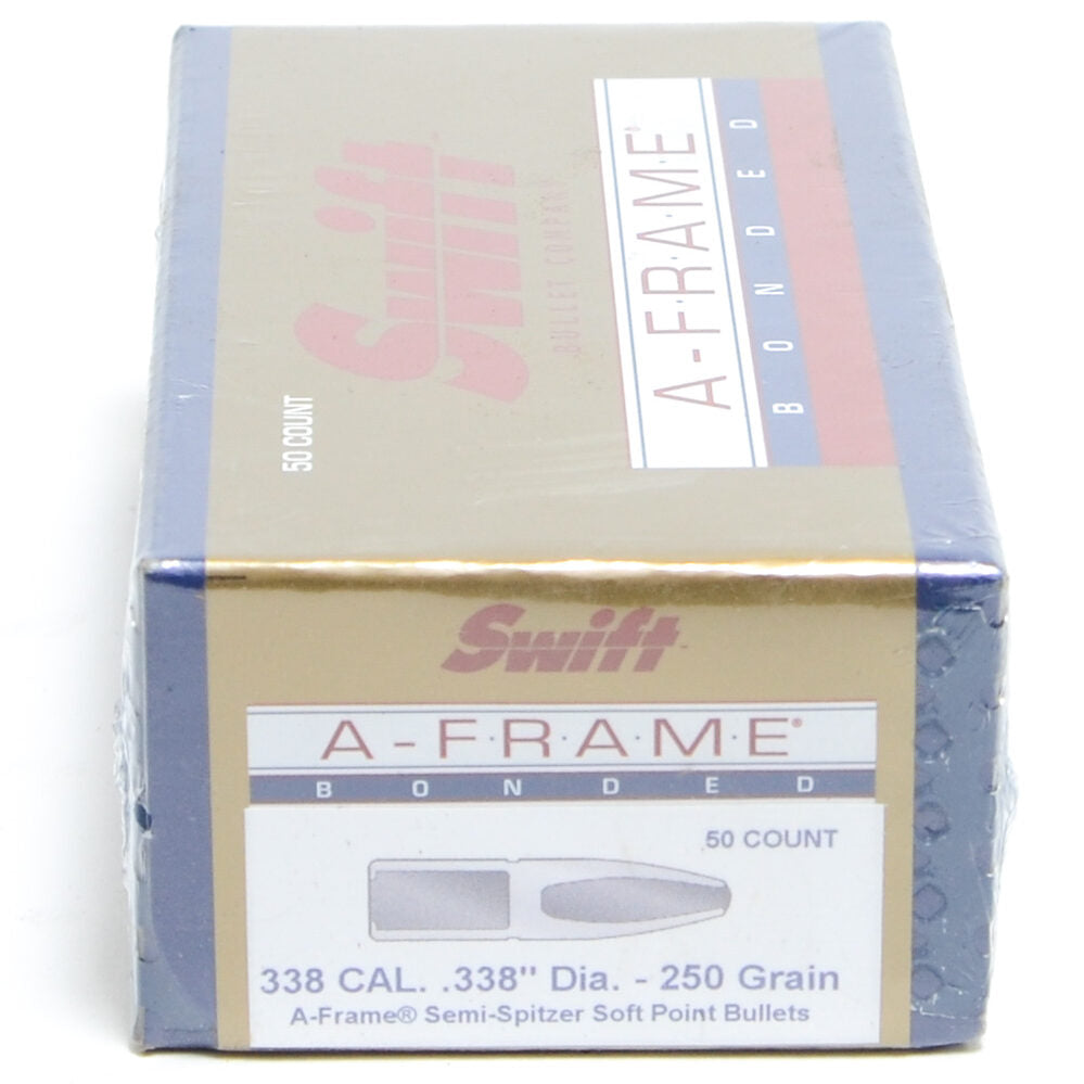 Swift .338 Diameter 250 Grain Semi-Spitzer 50 Count Bullets | Powder ...