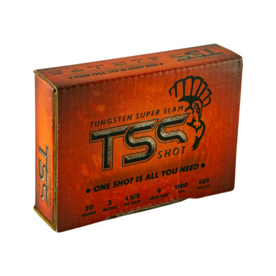TSS Shot Tungsten Super Slam Ammunition 20 Gauge 3" #9 1 5/8 oz Tungsten Shot Box of 5
