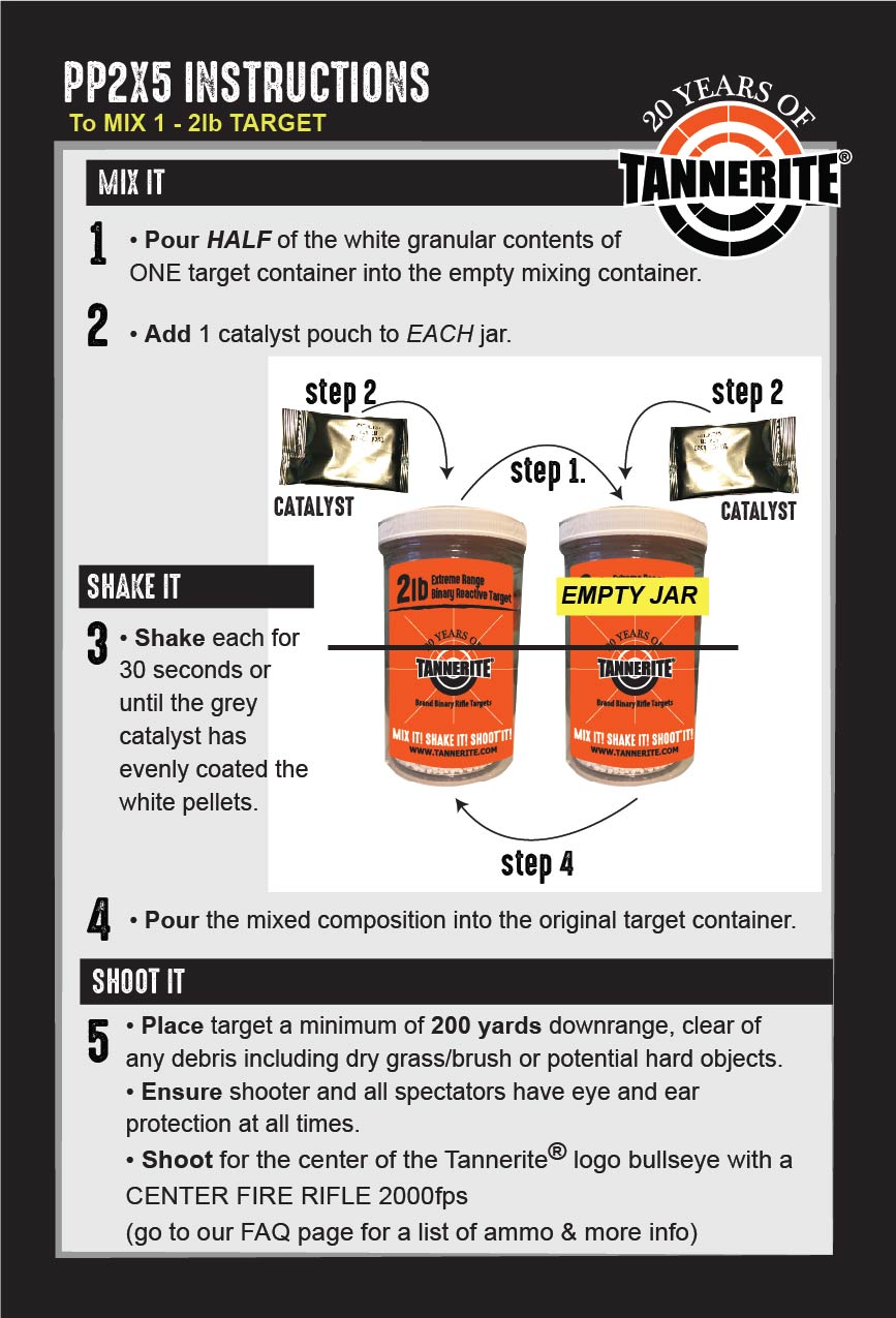 Tannerite ProPack 2lb (5 - 2 lb targets) | Powder Valley Outdoors