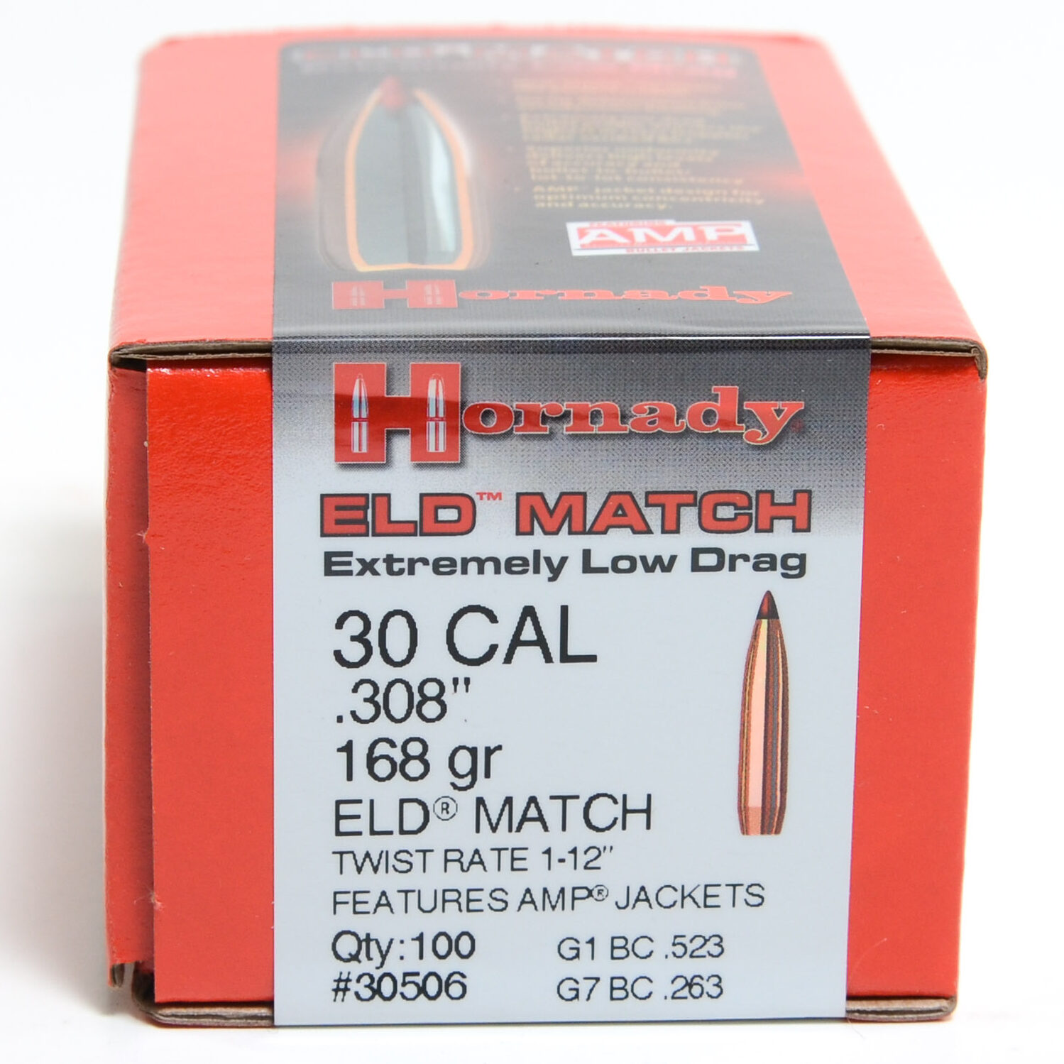 Hornady .308   30 168 Grain Eld-m (extremely Low Drag Match) 