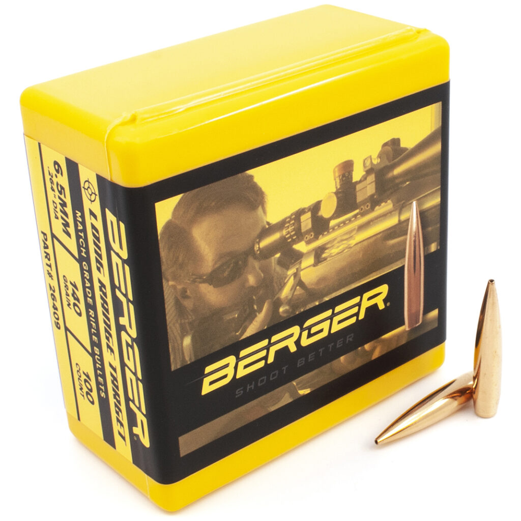 Berger Target Bullets 0.264 (264 Caliber, 6.5mm) 140 Grain Hollow Point ...