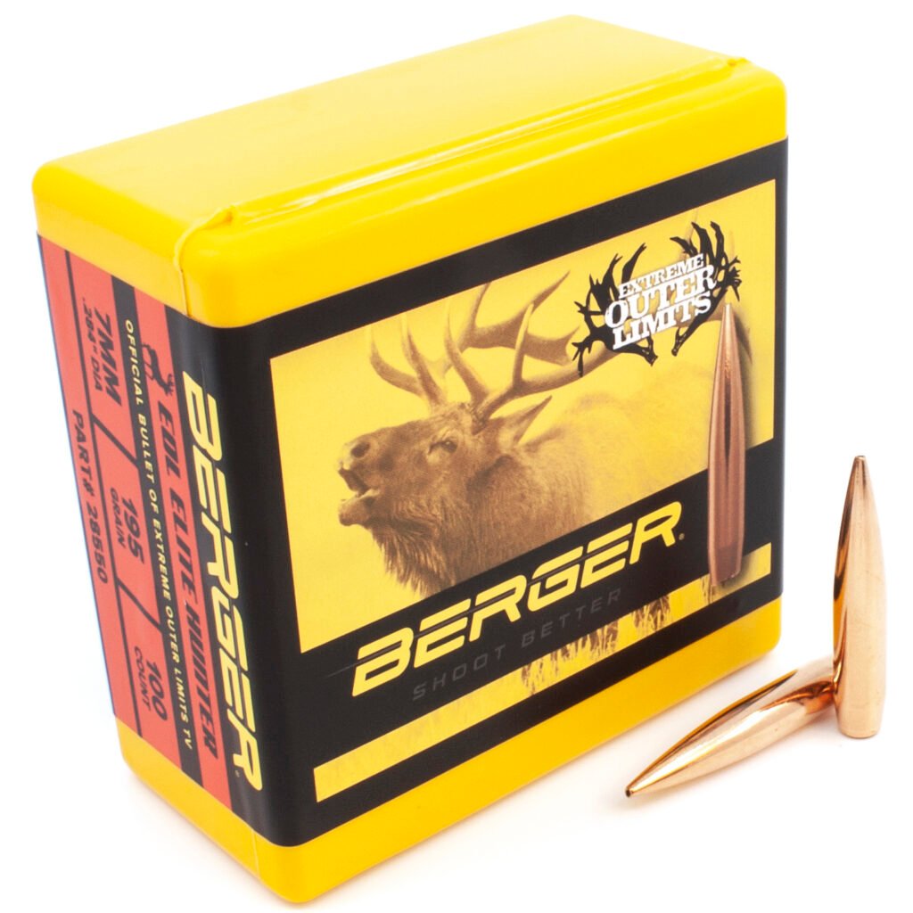 Berger Elite Hunter Bullets 0 284 284 Caliber 7mm 195 Grain Hollow Point Boat Tail Box Of 100