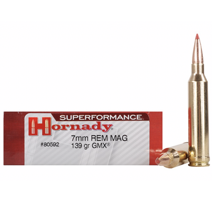 Hornady 7mm Rem Mag 139 Grain GMX Superformance Ammunition (20 Rounds ...