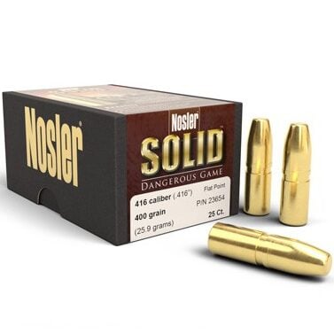 Nosler .416 / 416 400 Grain Flat Point Dangerous Game Solid (25)