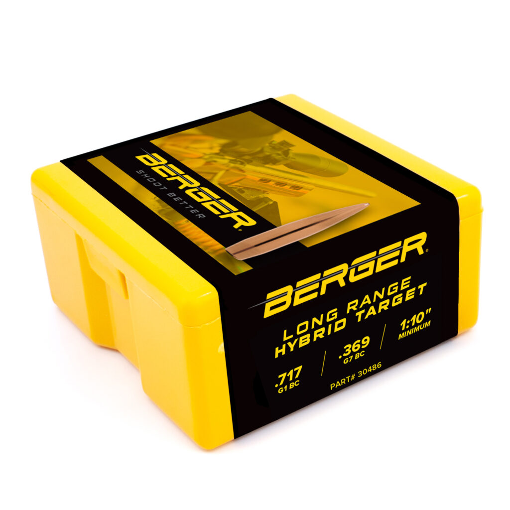 Berger Long Range Hybrid Target Bullets Diameter Caliber Mm Grain Open Tip