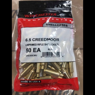 Winchester 6.5 Creedmoor Brass Bag of 50