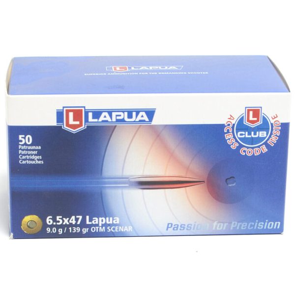 Lapua Ammunition 6.5x47mm Lapua 139 Grain Boat Tail Hollow Point Box of 50